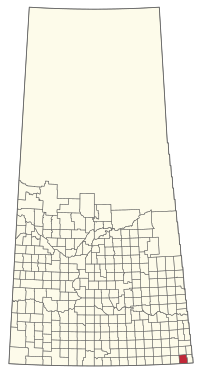Location of the RM of Mount Pleasant No. 2 in Saskatchewan