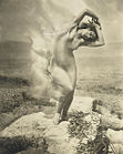 Wind Fire. Thérèse Duncan, the adopted daughter of Isadora Duncan, dancing at the Acropolis of Athens, 1921, by Steichen