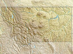 Location of Lake McDonald in Montana, USA.