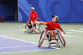 Wheelchair tennis requires agility. These Paralympic players use highly manoeuvrable chairs that can change direction very rapidly