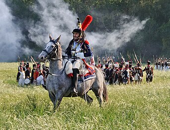 Cuirassier of the army of Napoleon I (reenactment of the Battle of Waterloo June 2011, Waterloo, Belgium)