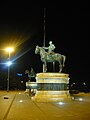 Monuments of Goce Delčev and Dame Gruev on Macedonia Square in Skopje