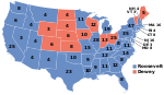 Electoral map, 1944 election