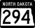 North Dakota Highway 294 marker