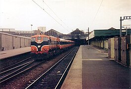 Train leaving Connolly station 5 September 1992