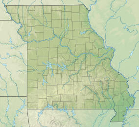 Map showing the location of Lake of the Ozarks State Park