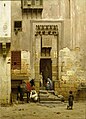 Courtyard of a House in Cairo, oil on canvas