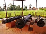 Eight Cannons of the Ahom period on the bank of the Sibsagar tank