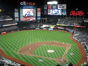 The first regular season game ever played at Citi Field, April 13, 2009