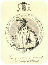 Mid-19th century lithographic print after medal of George van Egmond, 1558.