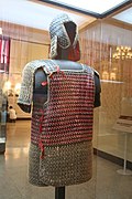 Replica of Han iron scale armor with helmet.