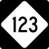 North Carolina Highway 123 marker