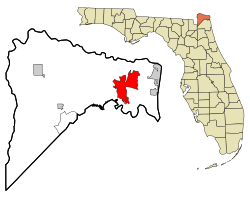 Location in East Nassau County and the state of Florida