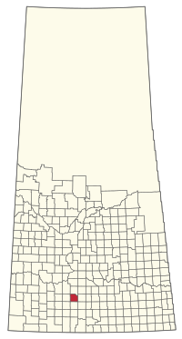 Location of the RM of Shamrock No. 134 in Saskatchewan