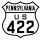 U.S. Route 422 Bypass marker