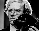 Andy Warhol and a dog