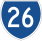 State Route 26 marker