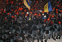Defenders of the Maidan are holding back the onset of Berkut