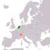 Location map for the Netherlands and Switzerland.