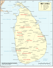 Rail map of Sri Lanka
