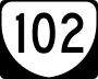Virginia State Route 102 and West Virginia Route 102 marker