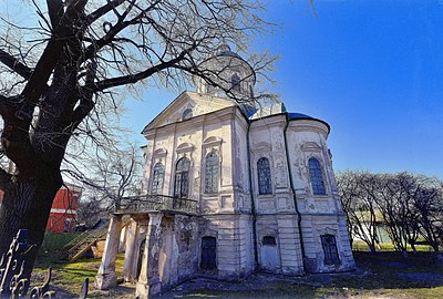 Church of Ivan the Theologian, Nizhyn (1757), architect Ivan Hryhorovych-Barsky. There is a noticeable transition from Baroque to Classicism