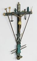 Arma Christi crucifix, St. Wendelin, Bremenried, Weiler-Simmerberg, Bavaria