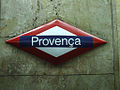 Provença FGC metro station sign