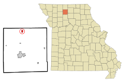 Location of Spickard, Missouri