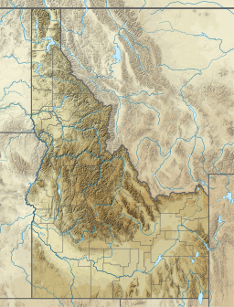 Location of Merriam Lake in Idaho, USA.
