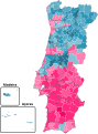 1986 Portuguese presidential election 2nd round by municipality
