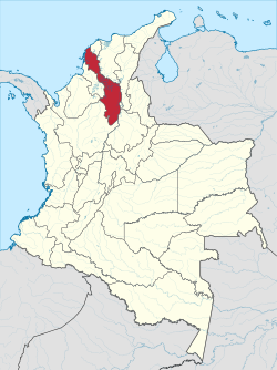 Bolívar shown in red