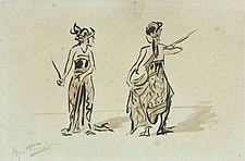 Painting of Javanese dance