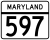 Maryland Route 597 marker
