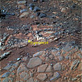 "Esperance" rock on Mars – viewed by the Opportunity rover (February 23, 2013).