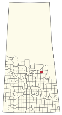 Location of the RM of Connaught No. 457 in Saskatchewan