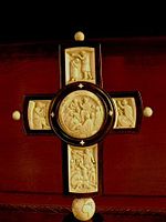 Close up of Middleton Altar Cross showing delicacy of Durst's carving