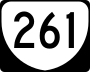 State Route 261 marker