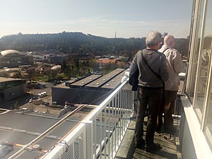 Visitors of Open House Brno at BVV Trade Fairs Brno view tower, 2018