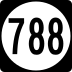 State Route 788 marker