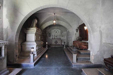 A mausoleum containing the remains of several princes and princesses of the Empire of Brazil in the Convent of Santo Antônio in Rio de Janeiro