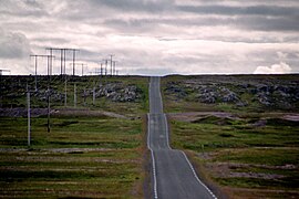 Highway from Vardø to Hamningberg