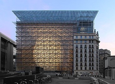 The Europa building, seat of the European Council and the Council of the European Union