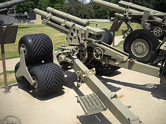 Rear quarter view of the M2A2 Terra Star 105mm Auxiliary Propelled Howitzer
