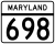 Maryland Route 698 marker