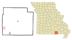 Location of Koshkonong, Missouri