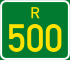 Regional route R500 shield