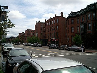 City street with red-brick buildings
