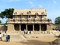 Bhima Ratha temple with rows of kalasha (now damaged) at Mahabalipuram, 600s CE.