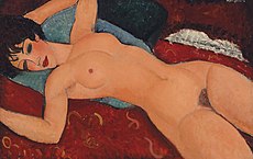 Nu couché, 1917–18, sold for $170.4 million in 2015 to Liu Yiqian[37]